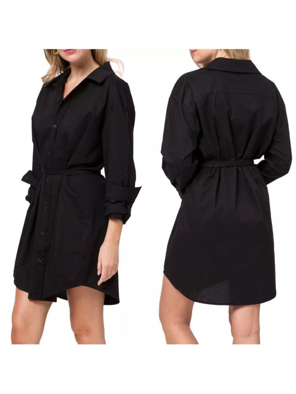 NWT $158 WAYF ‘Heather’ Shirt Dress - Black!